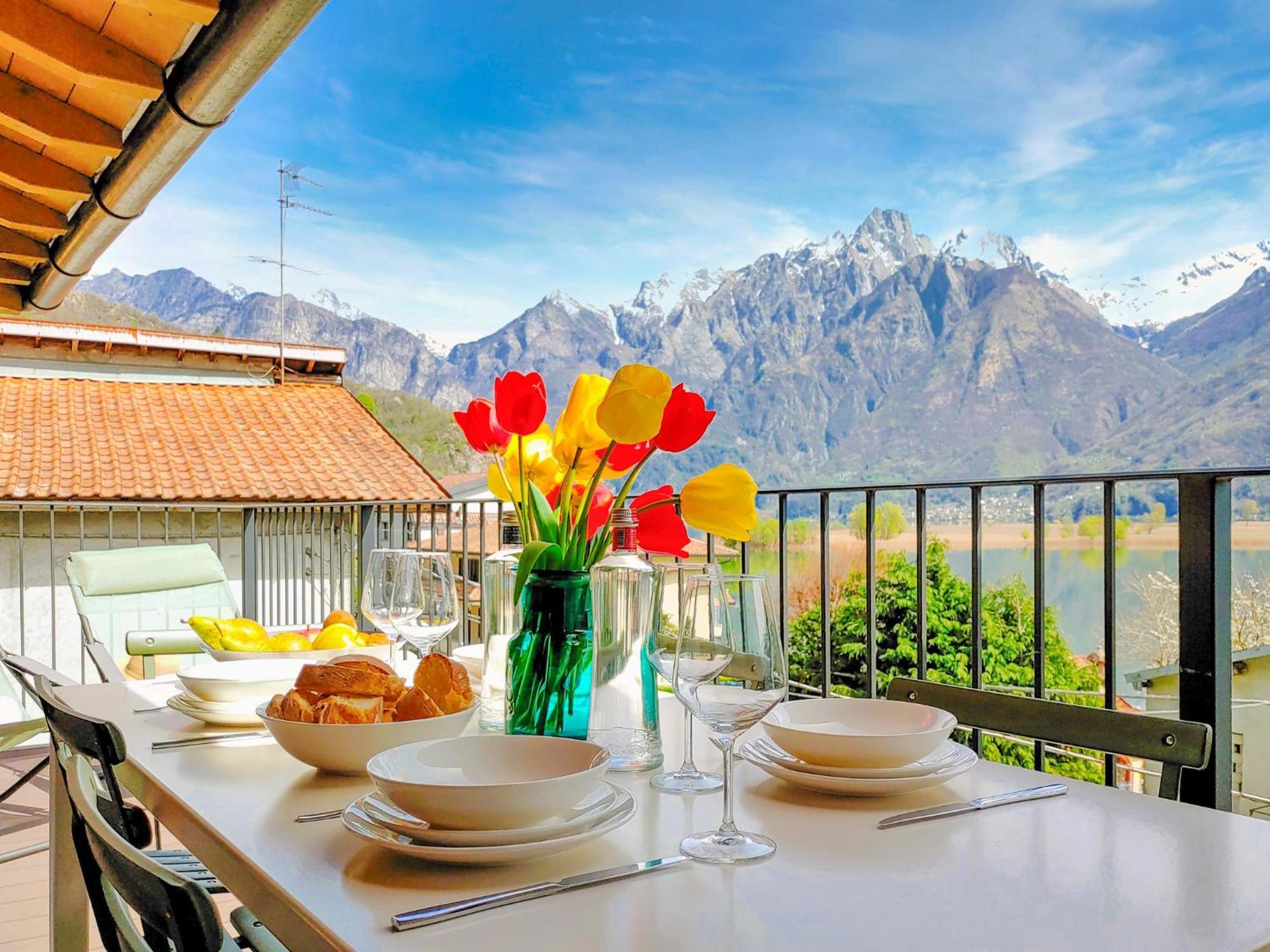 Dascio Dolce Ferienwohnung Panorama Balkon Am See Dış mekan fotoğraf